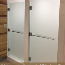 Walker Velour shower doors fabricated by General Glass for and installed by Bend Commercial Glass